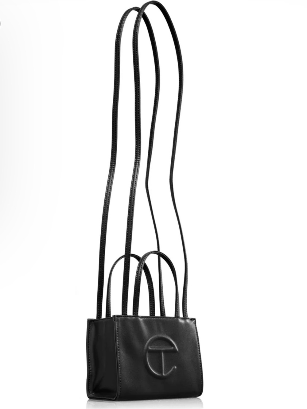 Telfar Small Shopping Bag in Black Leather - Picture 2 of 7